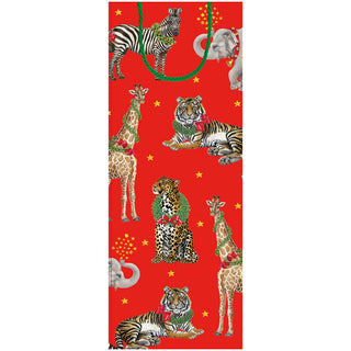 Wild Christmas Red Wine & Bottle Gift Bag - 1 Each