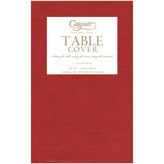 Moiré Red Paper Linen Tablecover 4.5' X 7' - includes 1 Tablecover
