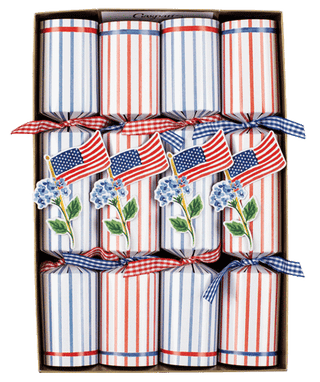 Flags And Hydrangeas Eday Crackers-10 Inch Long/8In