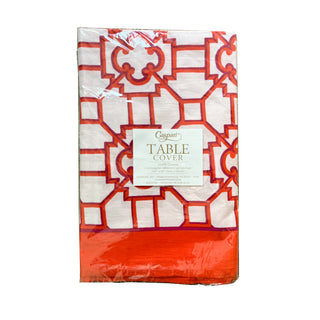Garden Trellis Cloth Tablecover in Fuchsia & Orange - 1 Tablecover