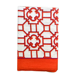 Garden Trellis Cloth Tablecover in Fuchsia & Orange - 1 Tablecover