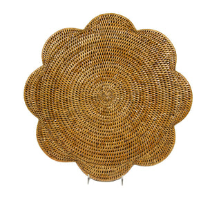 Rattan Scallop Rnd Placemat in Natural - 1 Placemat