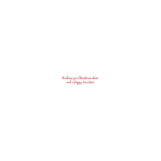 Santa and Reindeer with Tree Mini Christmas Cards in Cello Pack - 5 Cards & 5 Envelopes