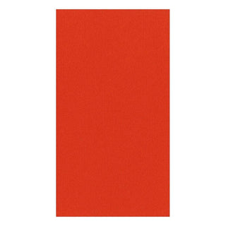 Caspari Paper Linen Solid Guest Towel Napkins in Orange - 12 Per Package 105GG