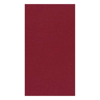 Caspari Paper Linen Solid Guest Towel Napkins in Cranberry - 12 Per Package 108GG