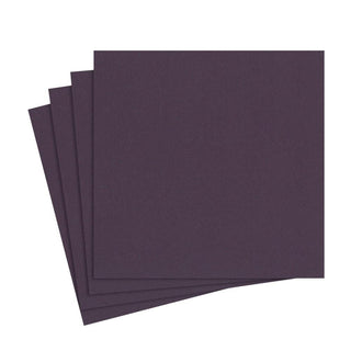 Caspari Paper Linen Solid Luncheon Napkins in Aubergine - 15 Per Package 110LG