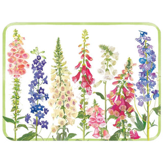 Caspari Foxgloves Rectangle Paper Placemats - 12 Per Package 1201PPREC