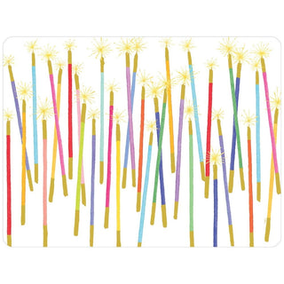 Caspari Candles Rectangle Paper Placemats - 12 Per Package 1202PPREC