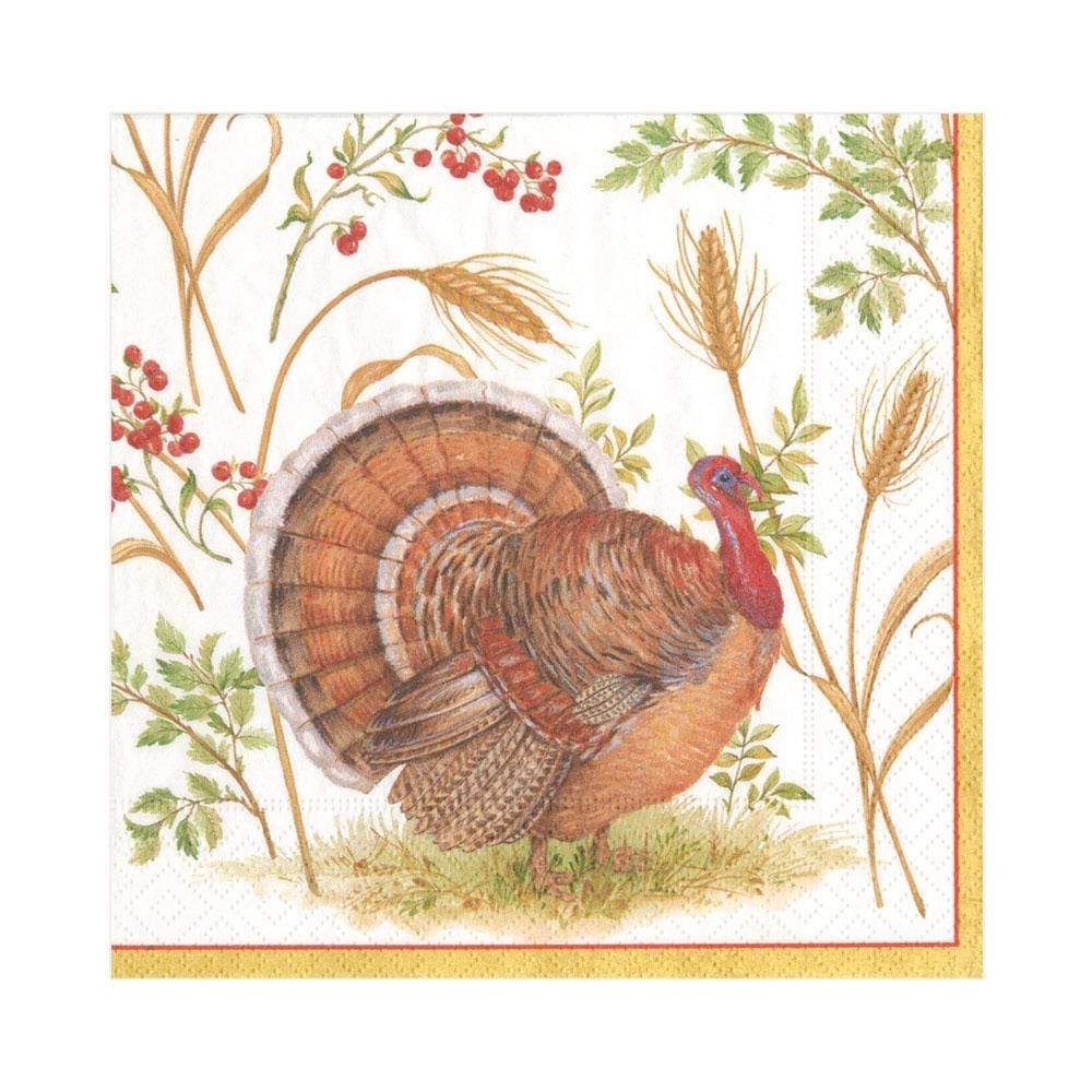 Caspari Golden Harvest Paper Luncheon Napkins in Ivory 20 Per Package