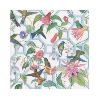 Caspari Hummingbird Trellis Paper Luncheon Napkins - 20 Per Package 15110L
