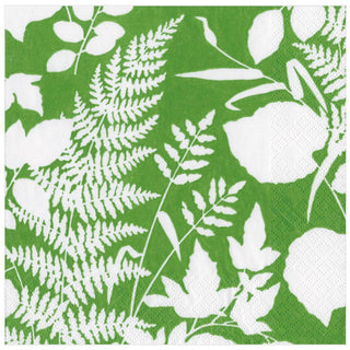Caspari Modern Fern Paper Dinner Napkins in Kelly Green - 20 Per Package 15220D
