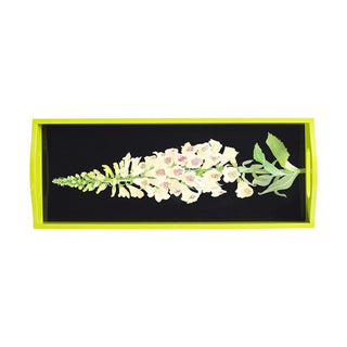 Caspari Foxglove Lacquer Bar Tray in Yellow & Black - 1 Each 16323LQBAR