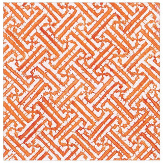 Caspari Fretwork Paper Dinner Napkins in Orange - 20 Per Package 16452D