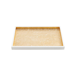 Pebble Lacquer Vanity Tray in Gold - 1 Each