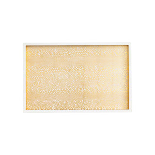Pebble Lacquer Vanity Tray in Gold - 1 Each