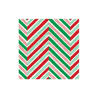 Candy Cane Stripes Paper Cocktail Napkins - 20 Per Package 17130C
