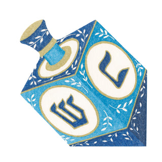 Dreidel Die-Cut Paper Linen Luncheon Napkins - 15 Per Package 17280LGDC