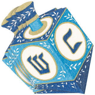 Dreidel Die-Cut Paper Linen Luncheon Napkins - 15 Per Package 17280LGDC