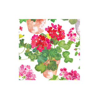 Trailing Geranium Paper Cocktail Napkins - 20 Per Box