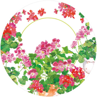 Trailing Geranium Dinner Plates - 8 Per Package