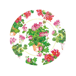 Trailing Geranium Salad & Dessert Plates - 8 Per Package