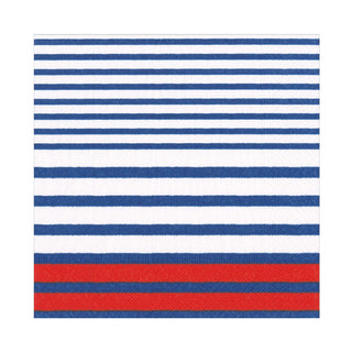 Breton Stripe Luncheon Napkins in Blue - 20 Per Package