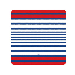 Breton Stripe Square Salad & Dessert Plates in Blue- 8 Per Package