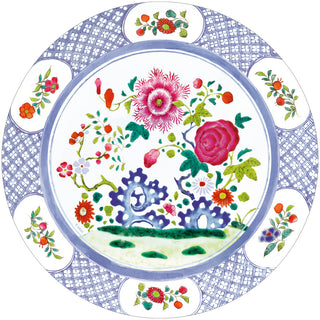 Floral Porcelain Dinner Plates - 8 Per Package
