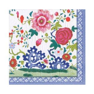 Floral Porcelain Luncheon Napkins - 20 Per Package
