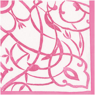 Algarve Paper Linen Dinner Napkins in Fuchsia - 12 Per Package