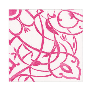 Algarve Paper Linen Luncheon Napkins in Fuchsia - 15 Per Package