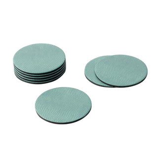 Caspari Round Snakeskin Felt-Backed Coasters in Mist - 8 Per Box 4005CR