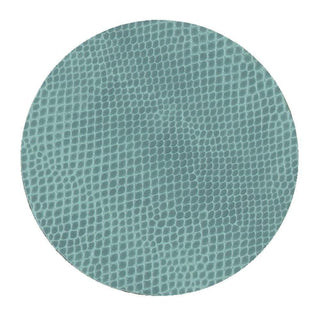 Caspari Round Snakeskin Felt-Backed Coasters in Mist - 8 Per Box 4005CR