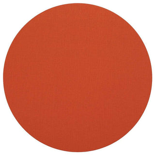 Caspari Classic Canvas Round Felt-Backed Placemat in Orange - 1 Each 4014PMR