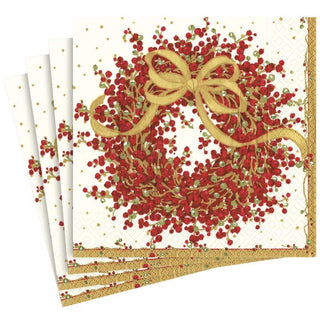 Caspari Pepperberry Paper Dinner Napkins - 20 Per Package 8070D