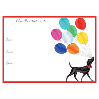 Caspari Charlee's Parade Invitations - 8 Fill-In Invitations & 8 Envelopes 85906E40