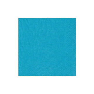 Caspari Grosgrain Paper Cocktail Napkins in Turquoise - 20 Per Package 8603C