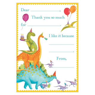 Caspari Partysaurus Thank You Notes - 8  Note Cards & 8 Envelopes 86917.44
