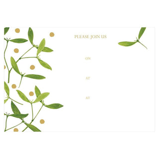 Caspari Mistletoe Invitations - 8 Fill-In Invitations & 8 Envelopes 86925E40