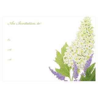 Caspari Fleurs De Mariage Invitations - 8 Fill-In Invitations & 8 Envelopes 87902E40