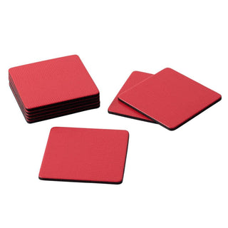Caspari Square Lizard Coasters in Red - 8 Per Box 88086CC