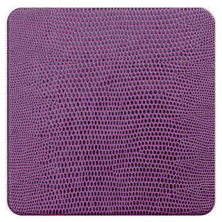 Caspari Square Lizard Coasters in Aubergine - 8 Per Box 880896CC