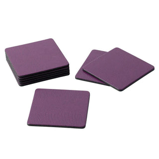 Caspari Square Lizard Coasters in Aubergine - 8 Per Box 880896CC