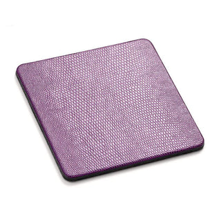 Caspari Square Lizard Coasters in Aubergine - 8 Per Box 880896CC