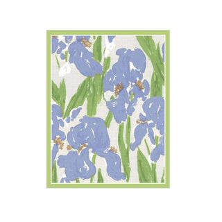 Caspari Irises Gift Enclosure Cards - 4 Mini Cards & 4 Envelopes 8917ENC