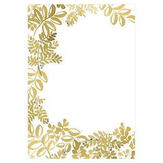 Caspari Sprigged Leaves Invitations - 8 Blank Invitations & 8 Envelopes 89908E42