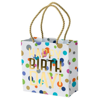 Caspari Happy Birthday Confetti Small Square Gift Bag - 1 Each 9029B1.5