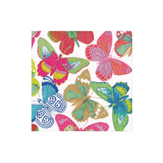 Butterflies Bright Paper Cocktail Napkins - 20 Per Box