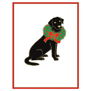 Christmas Lab Embossed Boxed Christmas Cards - 10 Cards & 10 Envelopes