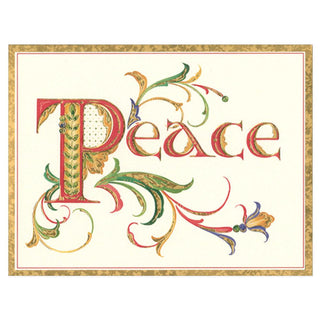 Peace Embossed Boxed Christmas Cards - 10 Cards & 10 Envelopes